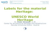 Labels for the material Heritage:  UNESCO World Heritage