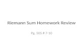 Riemann  Sum Homework Review