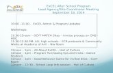 ExCEL After School Program Lead Agency/Site Coordinator Meeting September 16, 2014