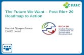 The Future We Want – Post Rio+ 20 Roadmap to Action