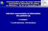 Infection nosocomiale et information des patients  (II)