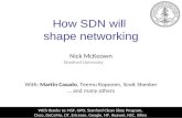 How SDN will  shape networking