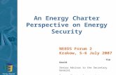 An Energy Charter Perspective on Energy Security