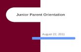 Junior Parent Orientation