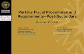Perkins Fiscal Procedures and Requirements--Post-Secondary