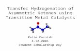 Transfer Hydrogenation of Asymmetric Ketones using Transition Metal Catalysts