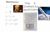 The  5 Kinematic Equations