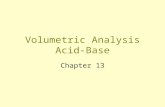 Volumetric Analysis Acid-Base