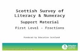 Scottish Survey of Literacy & Numeracy Support Material First Level – Fractions