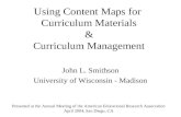 Using Content Maps for  Curriculum Materials & Curriculum Management