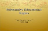 Substantive Educational Rights