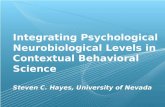 Integrating Psychological Neurobiological Levels in  Contextual Behavioral  Science