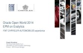 Oracle Open World 2014 EPM on  Exalytics FIAT CHRYSLER AUTOMOBILES experience