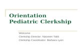 Orientation Pediatric Clerkship