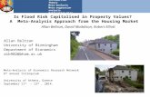 Is Flood Risk  Capitalised  in Property Values?  A  Meta-Analysis Approach from the Housing Market