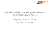 Residential Heat Pump Water Heaters Proven UES Measure Proposal