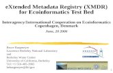 eXtended Metadata Registry (XMDR) for Ecoinformatics Test Bed