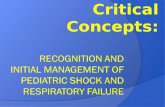 Recognition and Initial Management of Pediatric Shock and Respiratory Failure