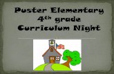 Puster  Elementary 4 th  grade Curriculum Night