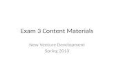 Exam 3 Content Materials