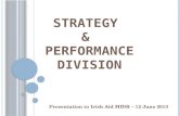Presentation to Irish Aid  MfDR  – 12 June 2013