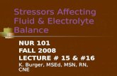Stressors Affecting Fluid & Electrolyte Balance