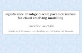 significance of subgrid-scale parametrization  for cloud resolving modelling