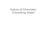 Nature of Chemistry-Classifying Matter