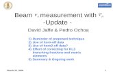 Beam    measurement with   -Update -