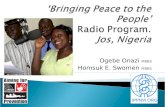 ‘Bringing  Peace to the  People’  Radio Program. Jos, Nigeria