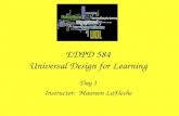EDPD 584 Universal Design for Learning