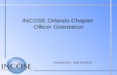 INCOSE Orlando Chapter  Officer Orientation