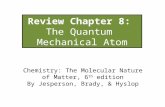 Review Chapter 8:  The Quantum  Mechanical Atom