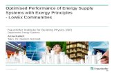 Optimised Performance of Energy Supply Systems with Exergy Principles  - LowEx Communities
