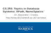 CS 253: Topics in Database Systems: XPath, NameSpaces