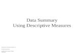 Data Summary Using Descriptive Measures