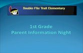 1st Grade Parent Information Night