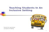 Teaching Students In An Inclusive Setting