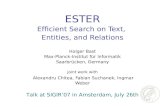 ESTER Efficient Search on Text,  Entities, and Relations