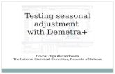 Testing seasonal adjustment  with Demetra+