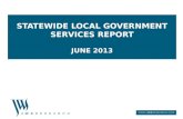 Statewide local government services report June 2013