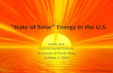 “State of Solar” Energy in the U.S.