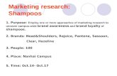 Marketing research: Shampoos