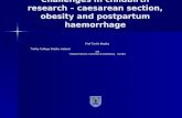 Challenges in childbirth research – caesarean section, obesity and postpartum haemorrhage