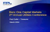 Banc One Capital Markets 2 nd  Annual Utilities Conference