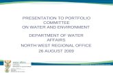 PRESENTATION TO PORTFOLIO COMMITTEE ON WATER AND ENVIRONMENT