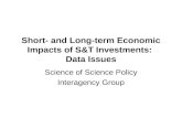 Short- and Long-term Economic Impacts of S&T Investments:  Data Issues