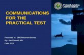 COMMUNICATIONS FOR THE PRACTICAL TEST