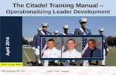 The Citadel Training Manual –  Operationalizing Leader Development