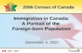 Immigration in Canada: A Portrait of the  Foreign-born Population